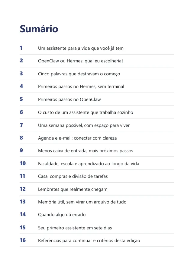 Página 2: sumário do guia